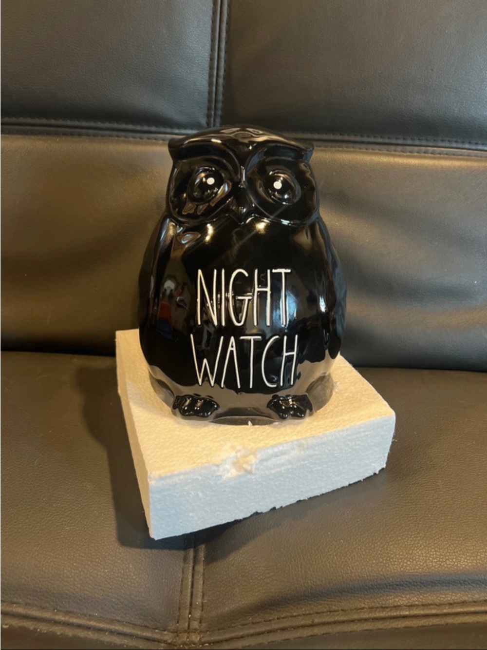 Rae Dunn Glossy Black 'Night Watch' Owl Wall Accent